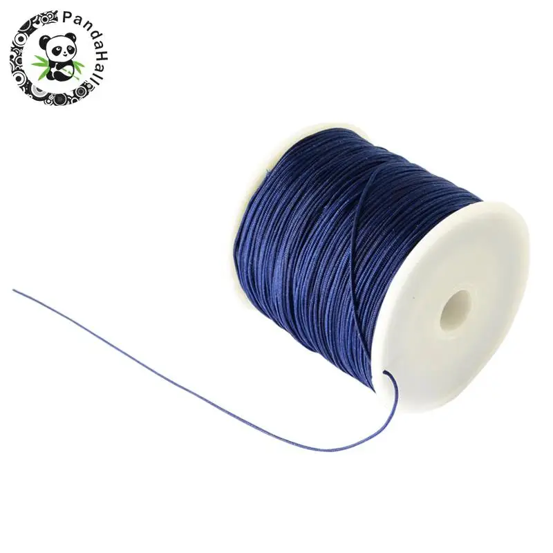 PrussianBlue 0.8 мм 90 м/roll красочные решений разработке DIY Jewelry аксессуары нейлон строку ремешок Шнур темы для браслет ожерелье Бисероплетение - Цвет: PrussianBlue