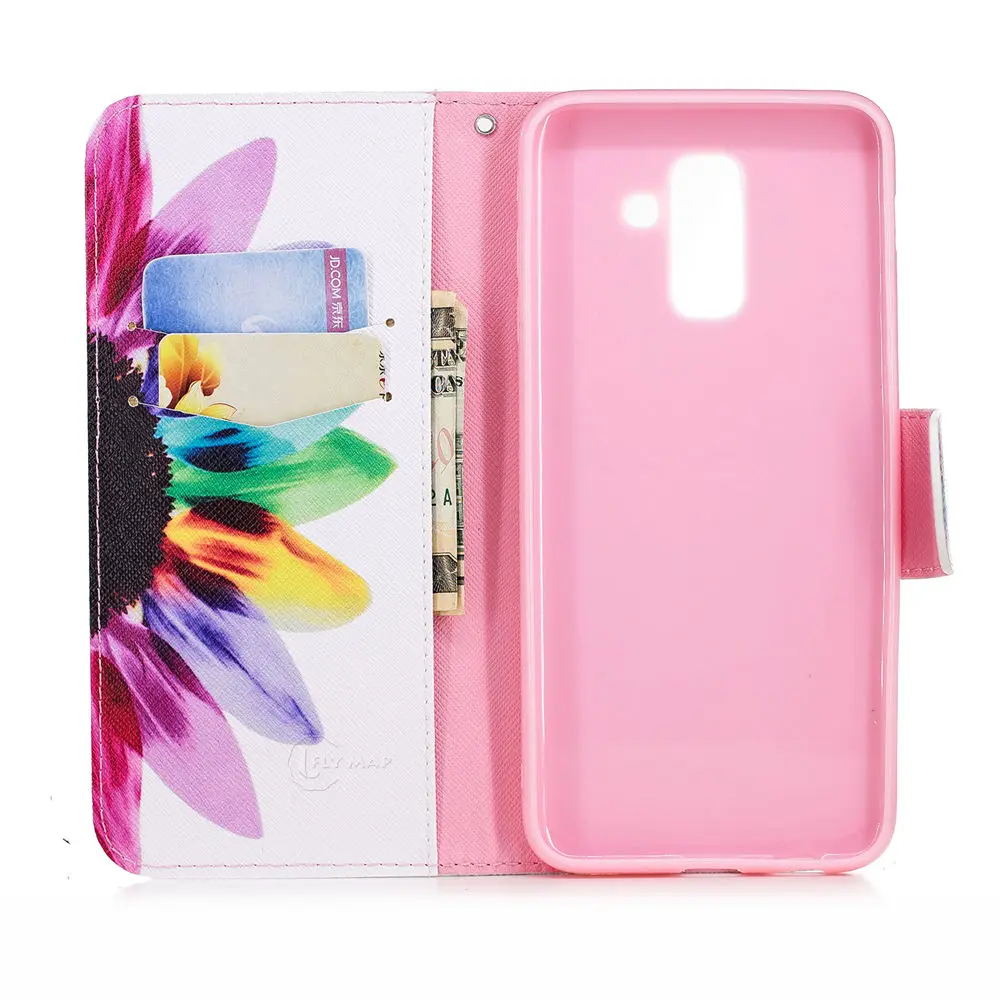 Флип чехол для Samsung Galaxy A6 Plus 2018 A605F A605FN/DS кожаный телефона A 6 SM A605FN/DS|leather case|case