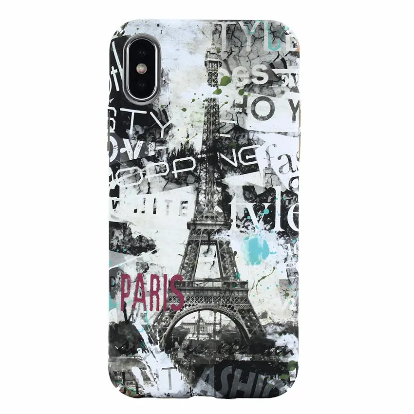 Винтаж мотоциклетные Эйфелева башня случаи телефона для iPhone 6 6splus Lettes Noctilucan