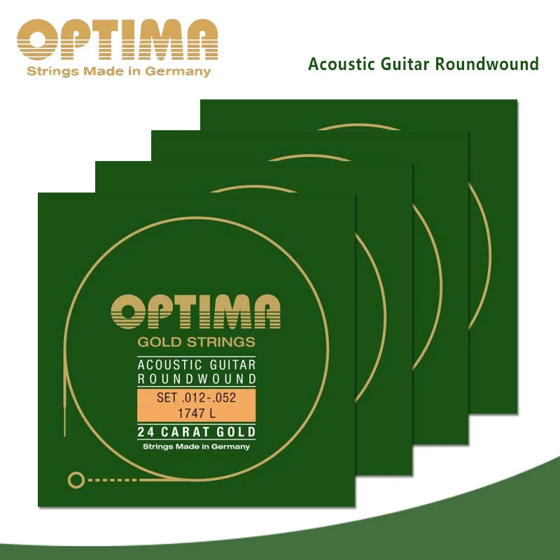 

Optima 1747 24k Gold Acoustic Guitar Strings, Made in Germany