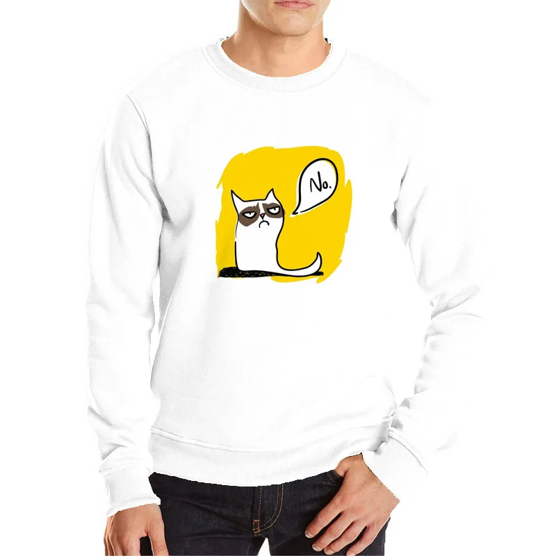Толстовка мужская с изображением кошки повседневный пуловер в стиле Харадзюку