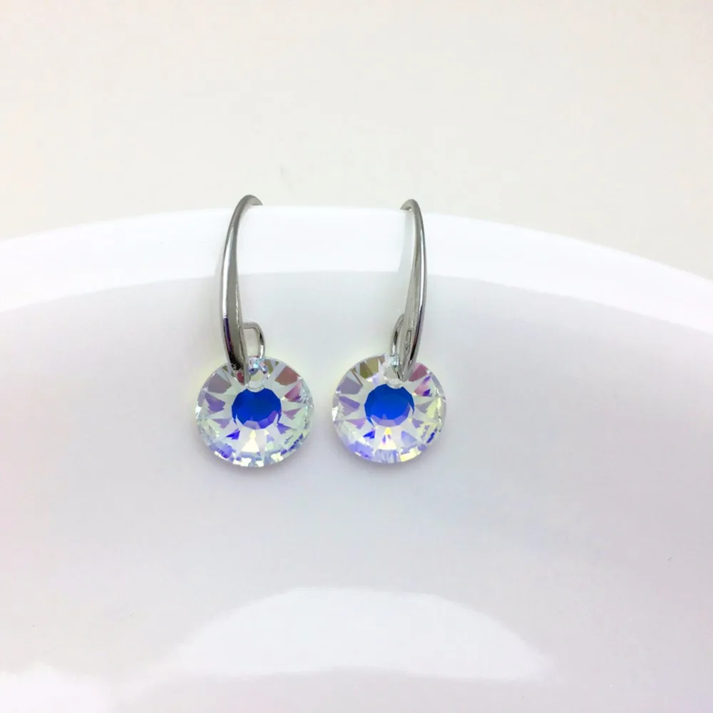 Новинка 2017 уникальные серьги-подвески с кристаллами swarovski подарок для жены