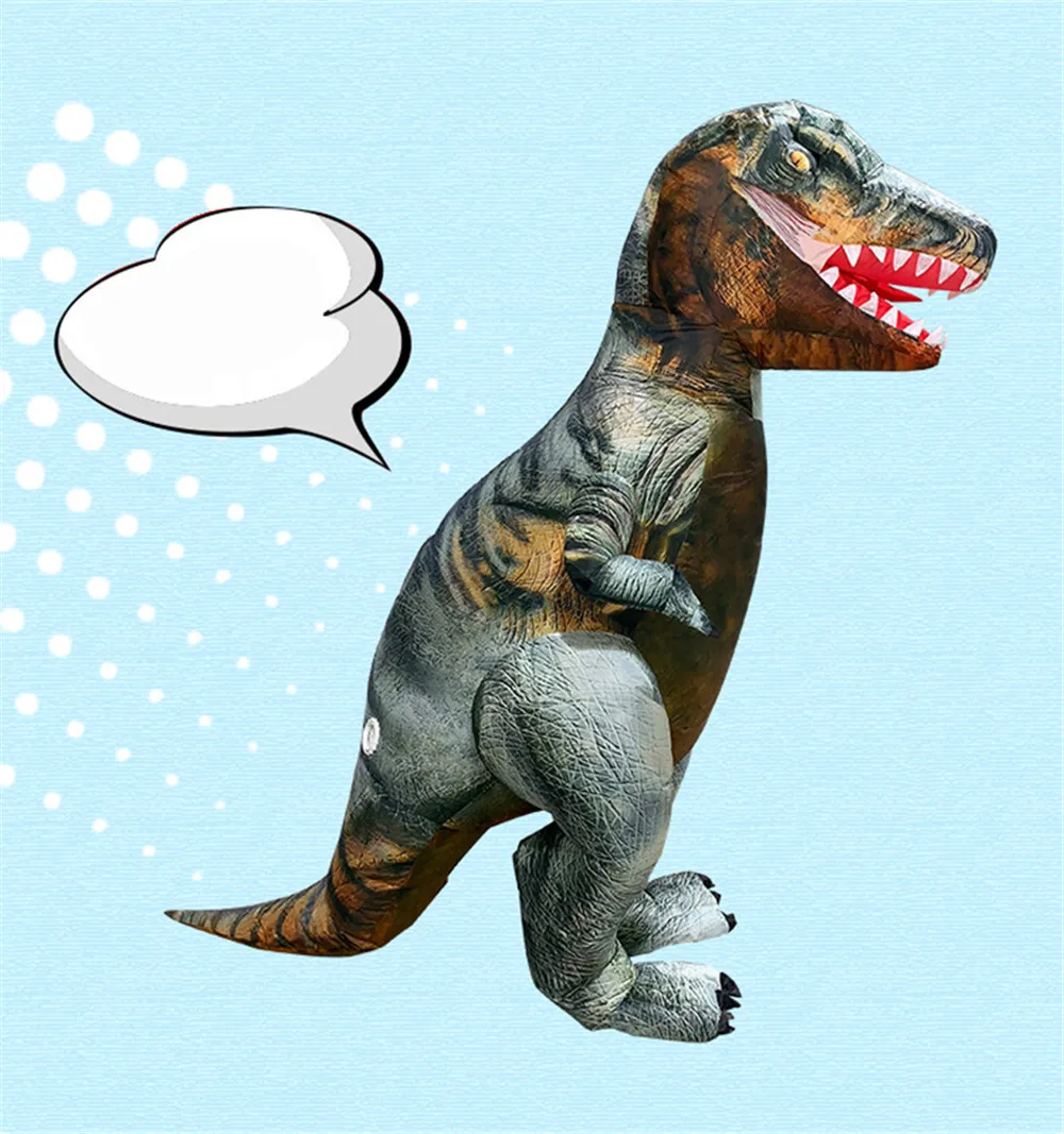 T-REX для взрослых, надувной костюм, Рождественский косплей, динозавр, животный комбинезон, костюм на Хэллоуин для женщин и мужчин