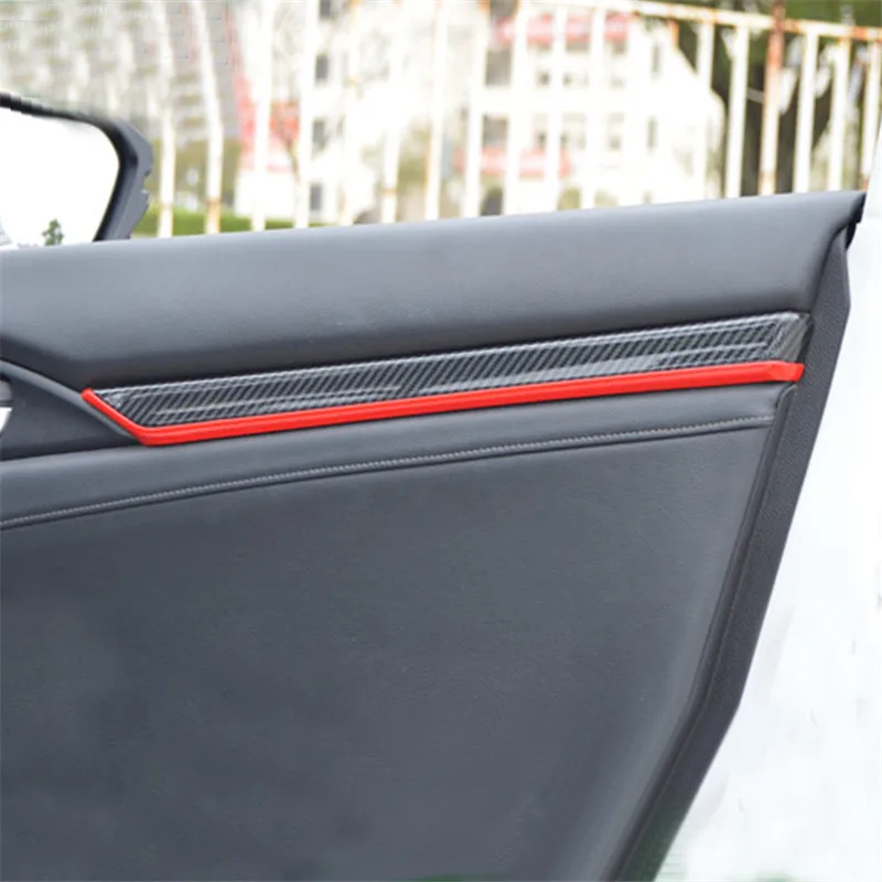 4 шт./компл. Подходит для Honda Civic 10TH поколения ABS покрытие автомобиля Межкомнатная дверь Панель украшения полоски накладка