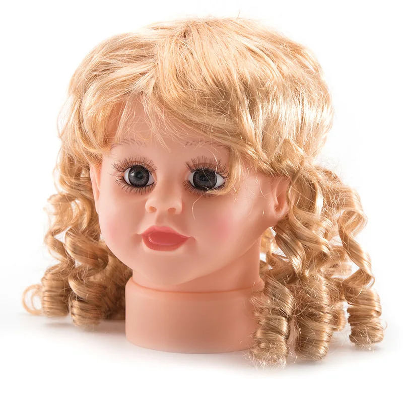 

1pcs Baby Child Kid Mannequin Head Model With Wig Plastic Holder Mannequin Head for Hats Caps Wigs Sunglasses Show Display