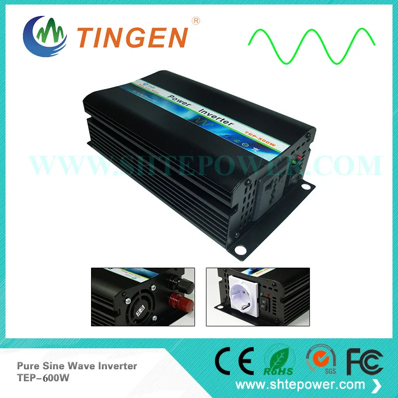 

600W 600watts power inverter TEP-600W AC 110V 220V pure sine wave output UK/US/AU socket DC 12V/24V/48V input