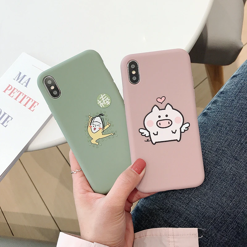 Чехол для iphone 6 s plue чехол xs max 7 мультяшный Мягкий силиконовый 8 plus X Xr