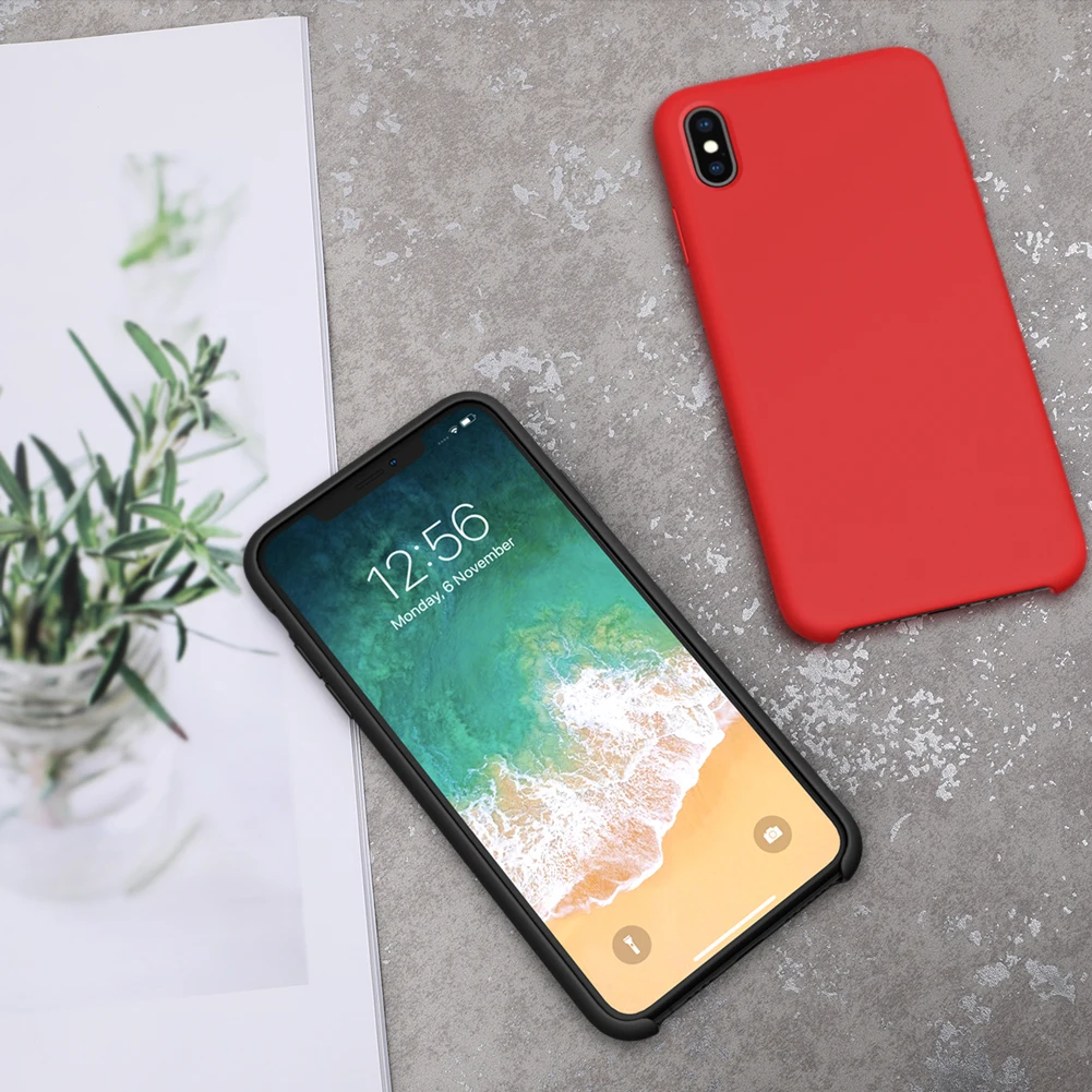 Для iPhone Xs Max чехол NILLKIN жидкий Гладкий силиконовый чехол для iPhone Xs Max роскошный защитный чехол