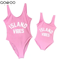 island vibes mom baby swimwear new sexy one piece swimsuit girls backless bather thong monokini bodysuit kids bathing suit