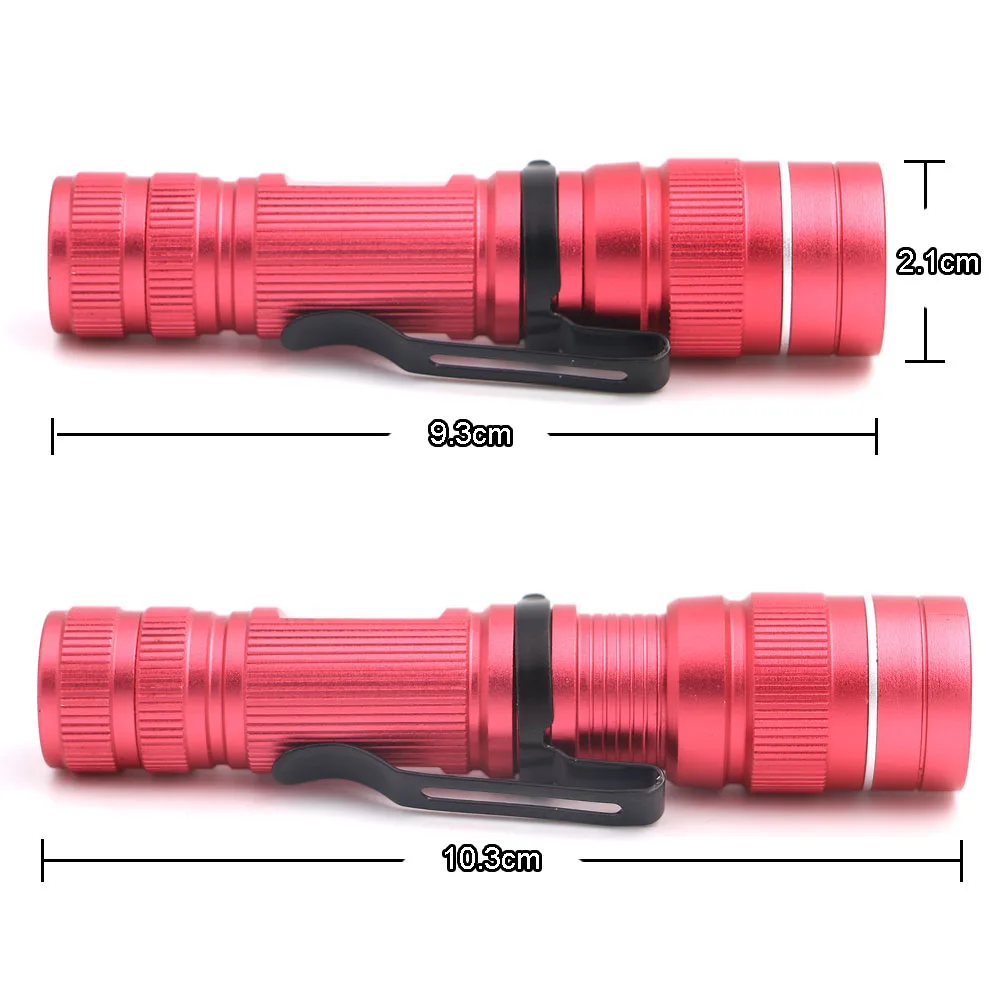 Портативный мини-светильник Q5 1200LM Zoomable светодиодный светильник Фонарь карманный светильник водонепроницаемый фонарь мощный светодиодный фонарь для охоты