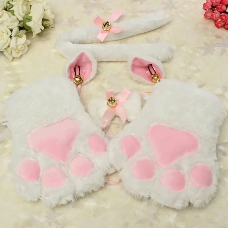 Kawaii милый кот аниме косплей костюмы для девочек котенок кошка ухо горничной