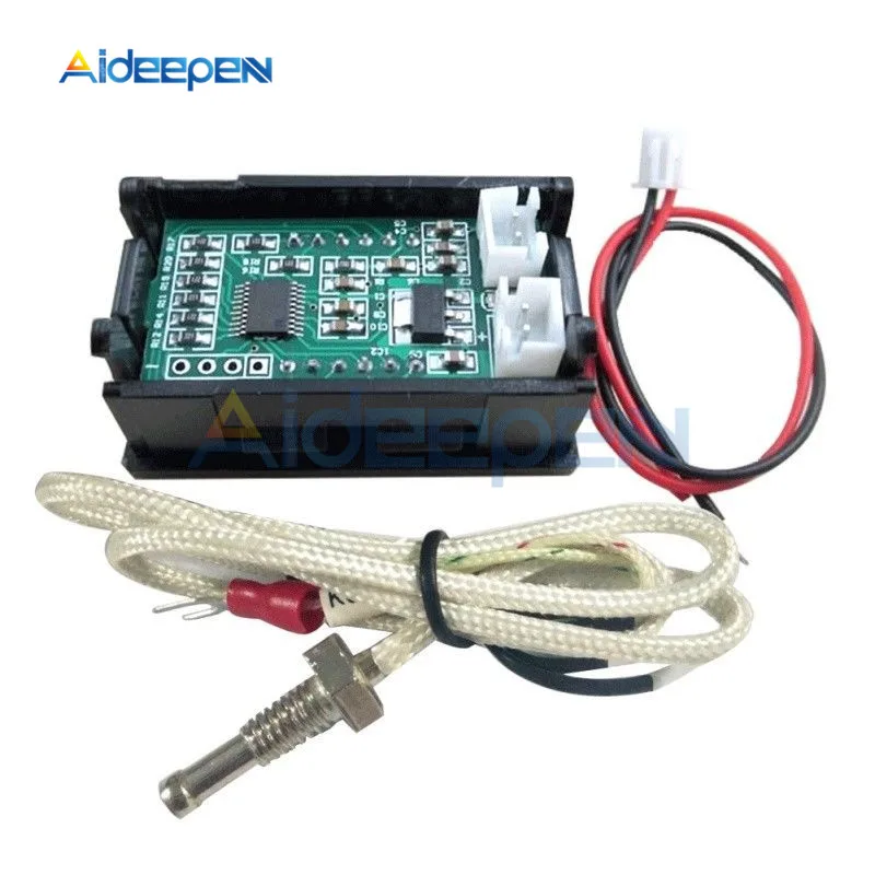 Светодиодный термометр с цифровым дисплеем 12 В измеритель температуры K-type R06