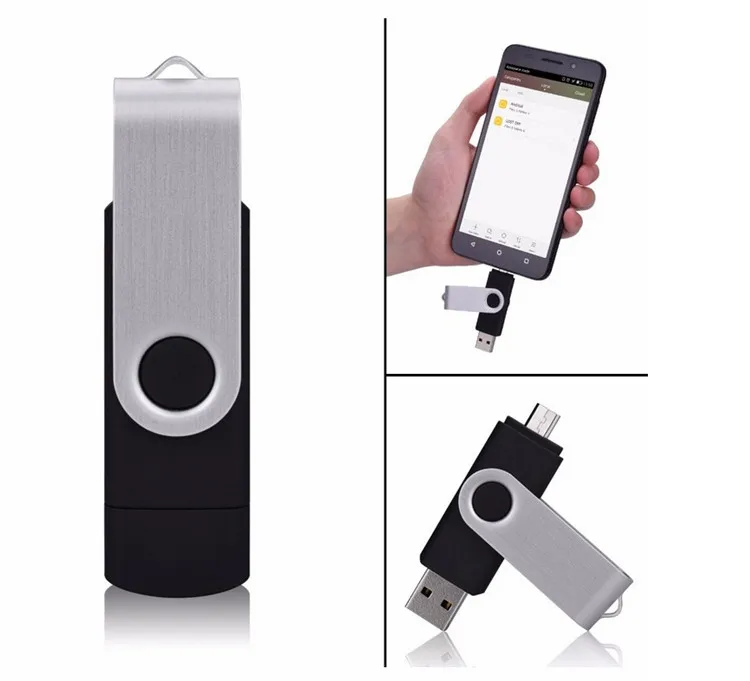 OTG USB флэш-накопитель 64 ГБ 32 16 4 высокоскоростной металлический otg 128 Мб карта