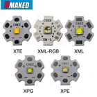 Теплый светодиодный чип CREE XML XPE XPG XTE, 3 Вт, 5 Вт, 10 Вт, белый светодиод RGB высокой мощности на печатной плате 20 мм