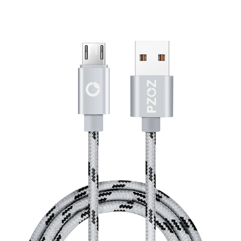 Sliver 10 pieces PZOZ 10 шт./лот, микро USB кабель Быстрая зарядка данных для samsung Xiaomi huawei Meizu sony Android Microusb зарядный кабель - Цвет: Sliver 10 pieces
