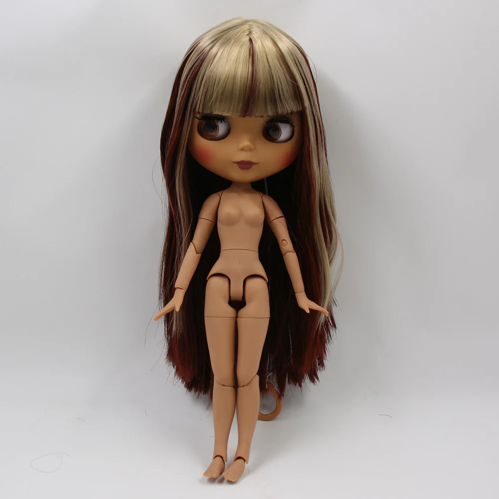 Ледяной DBS Blyth кукольные темной кожи шарнирное тело Новые матовые уход за кожей