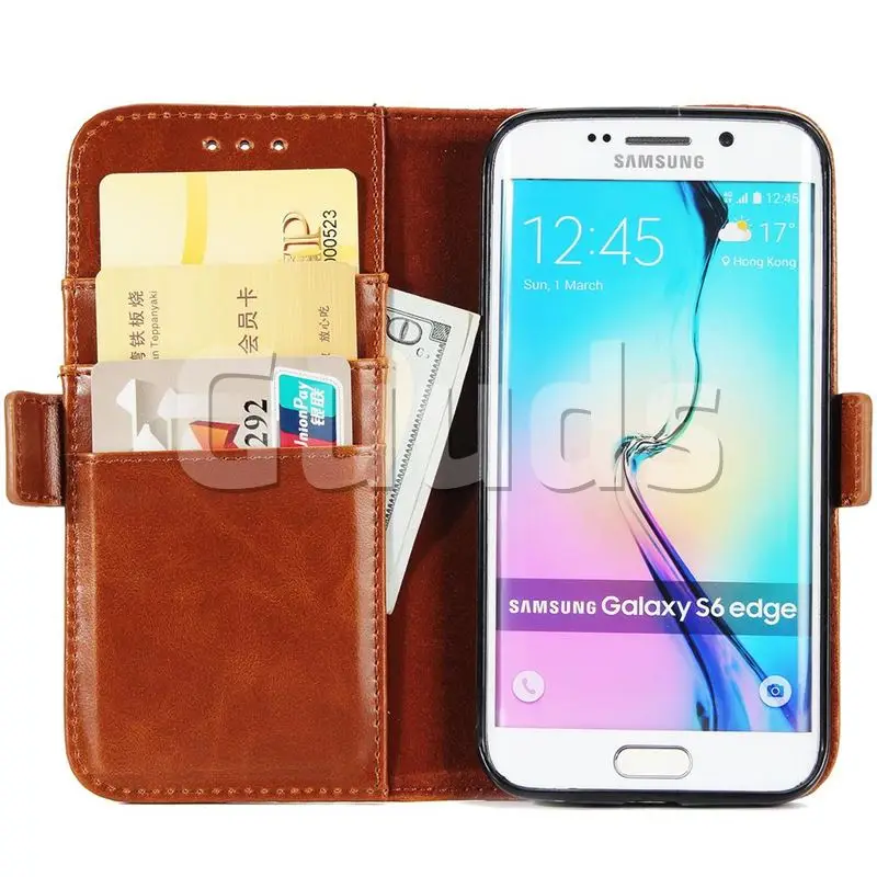 Guuds для Samsung S6 S6Edge чехол телефона сумка роскошный искусственная кожа Crazy Horse