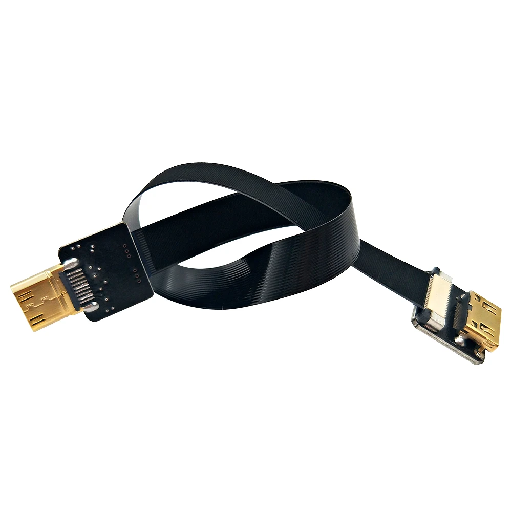 Danspeed 20 см женский и мужской F/M FPV Mini HDMI к FPC плоский тонкий кабель для
