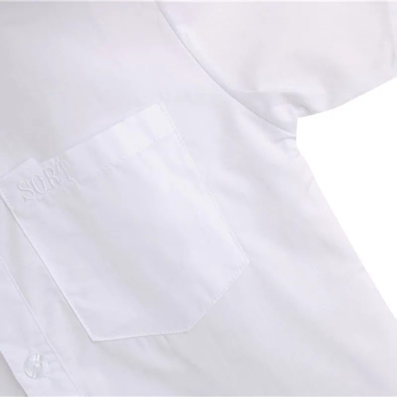 Детская рубашка для мальчиков Повседневная хлопковая белая на весну детская