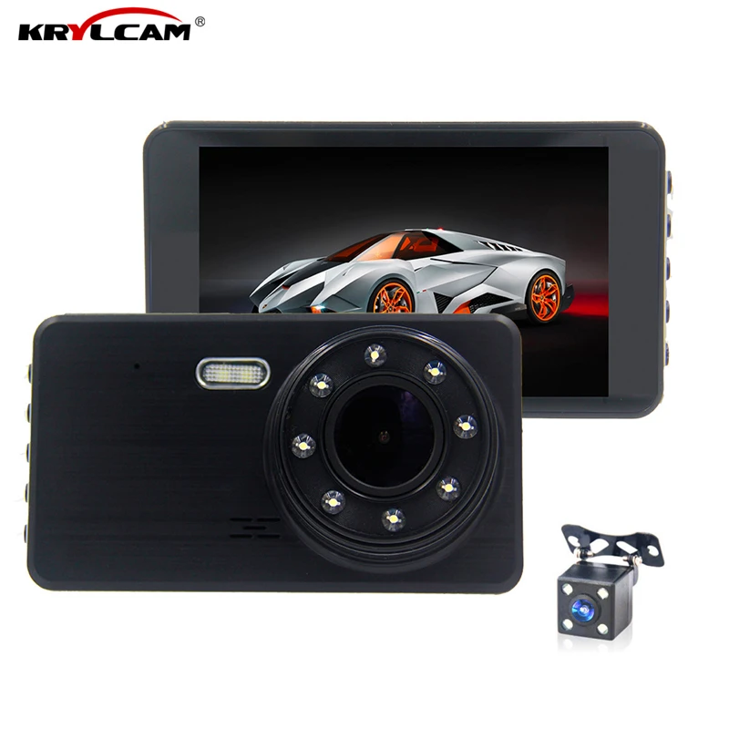 Krylcam 4 0 дюйма 1080P двойной объектив Full HD Автомобильный видеорегистратор камера 170