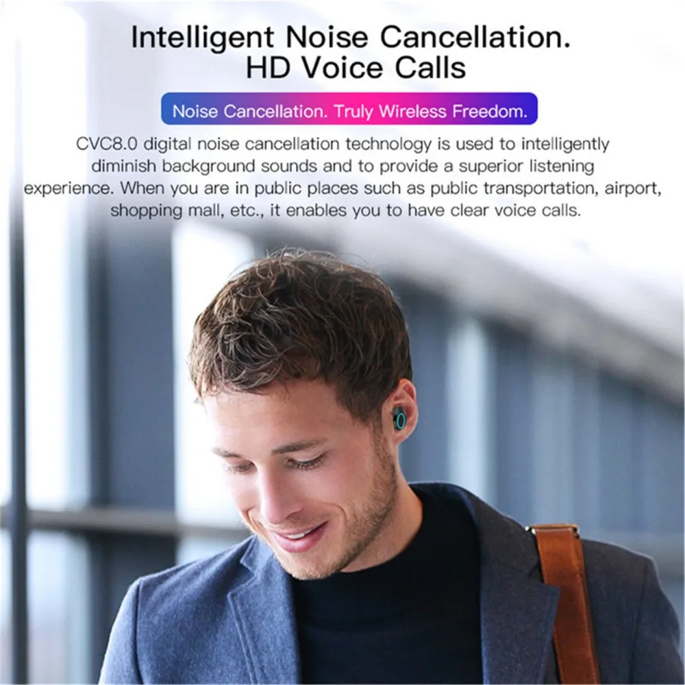 Беспроводная двойная гарнитура Bluetooth стерео наушники-вкладыши наушники