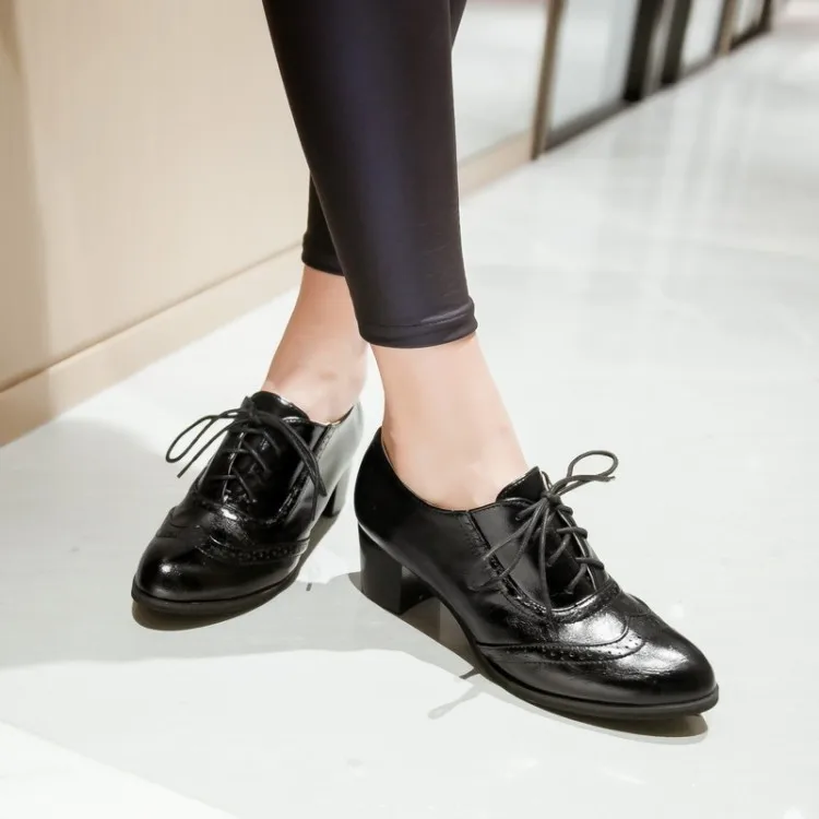 Женские ботильоны на толстом каблуке большие размеры 34 51 весна осень 2017|shoes big