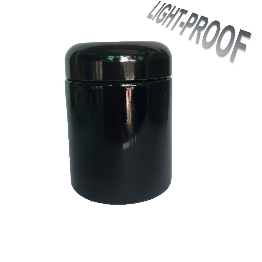 Солнцезащитная темная вуаль 250 г/фиолетовая/черная стеклянная банка с широким