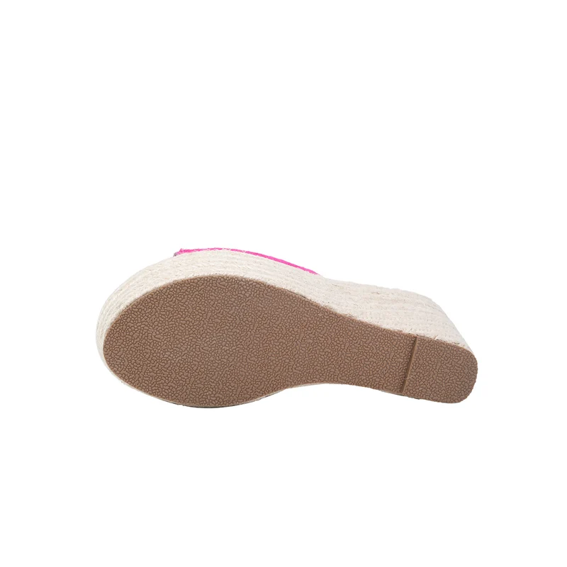 2019 г. летние повседневные женские туфли на высоком каблуке шлепанцы танкетке