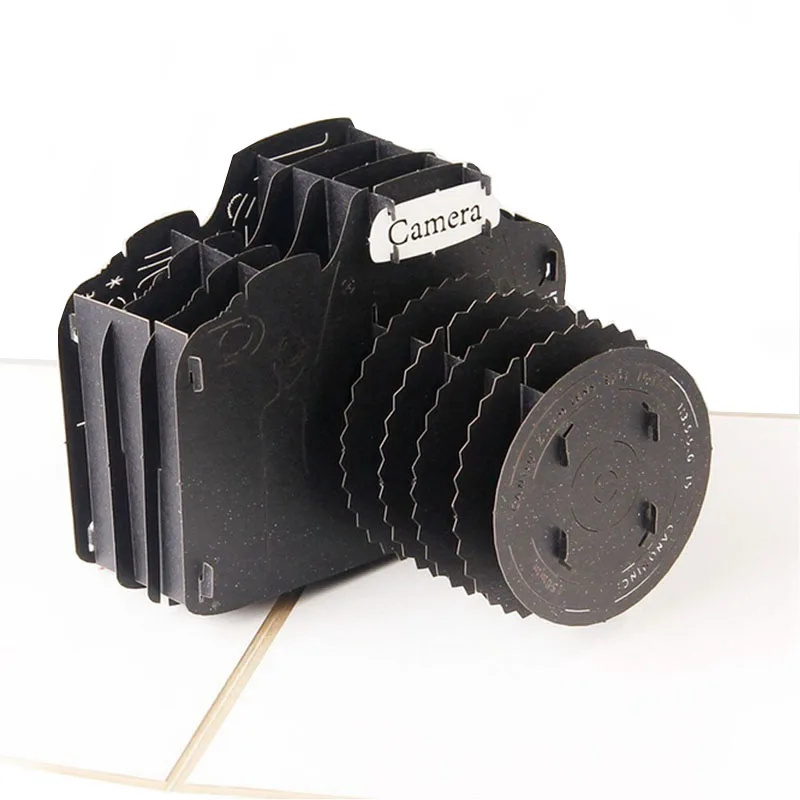 

3D всплывающая открытка ручной работы SLR камеры День рождения День Святого Валентина Пасха Рождественская открытка подарок на свадьбу