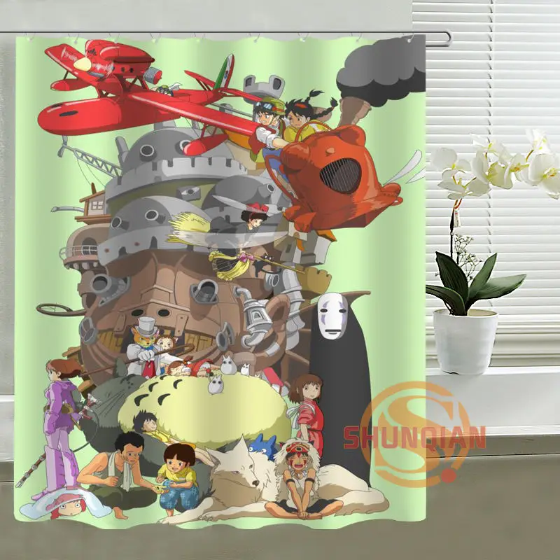 Пользовательская занавеска для душа my neighbor totoro ванной водонепроницаемая из