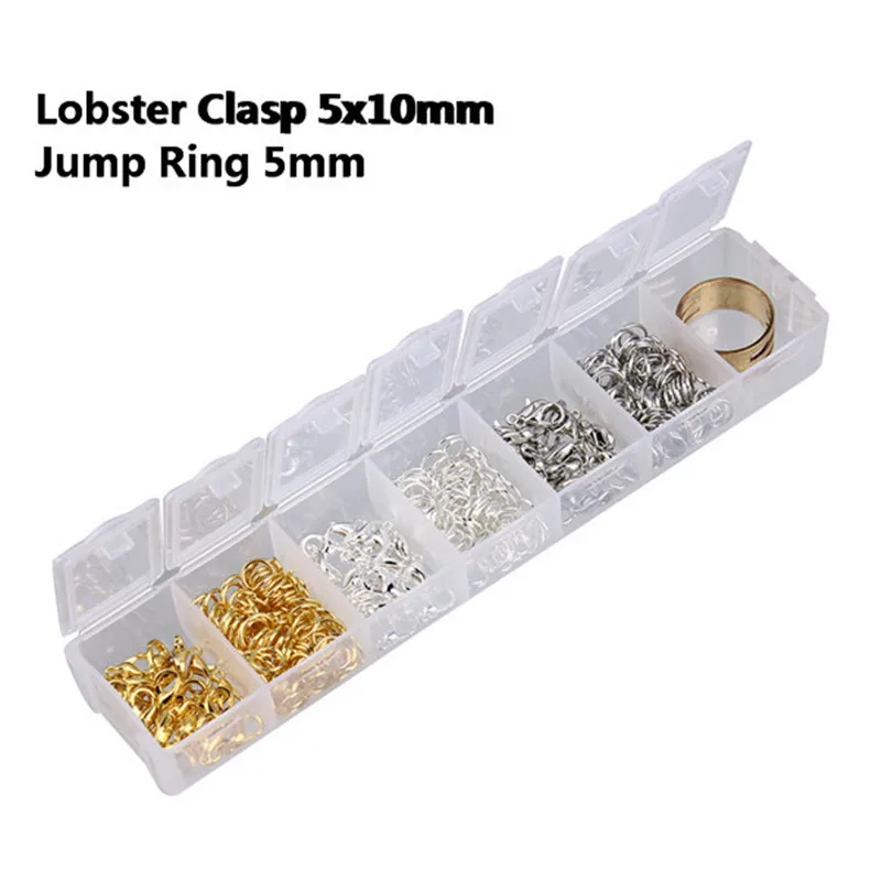 1 Box Handmade Open Jump Rings Split Rings/Lobster Clasp&ampHooks/Finger Rings/Organizer Plastic Cases DIY Jewelry Findings | Украшения и