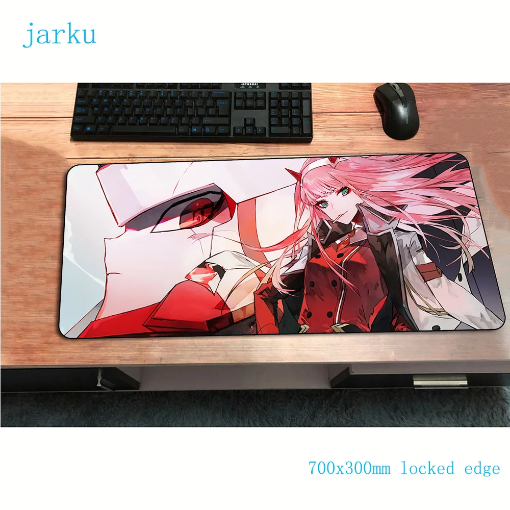 Коврик для мыши darling in the franxx, 700x300x2 мм, игровой коврик для мыши, подарок на Хэллоуин, офисный коврик для ноутбука, Настольный коврик, 3d коврик для игры, геймерские коврики