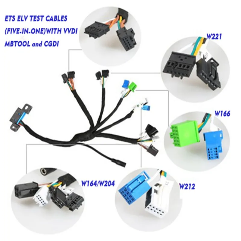 Тестовые Кабели 5 в 1 CGDI EIS ELV для Prog MB работает вместе с инструментом VVDI BGA|Кабели и