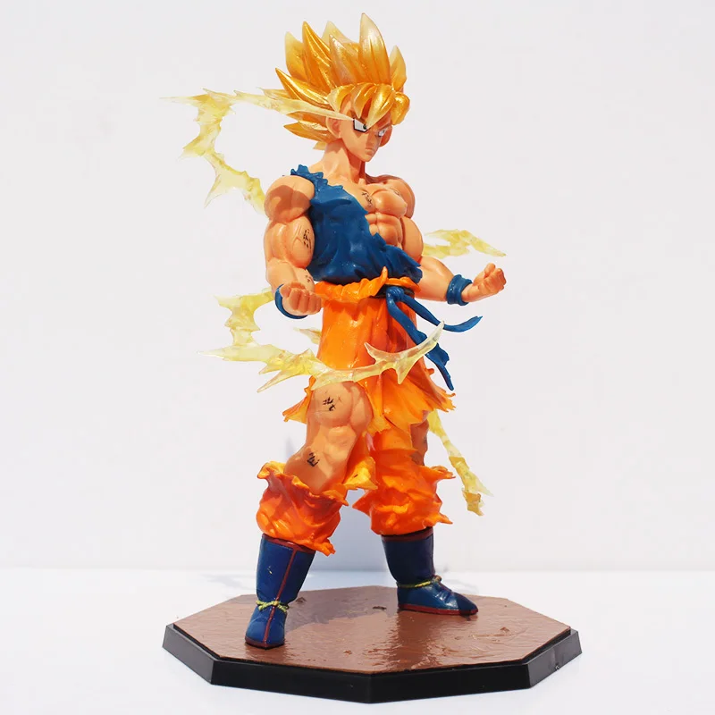 С коробкой 18 см Dragon Ball Z Супер Саян Гоку Сон Гоку ПВХ фигурка Модель Коллекционная игрушка