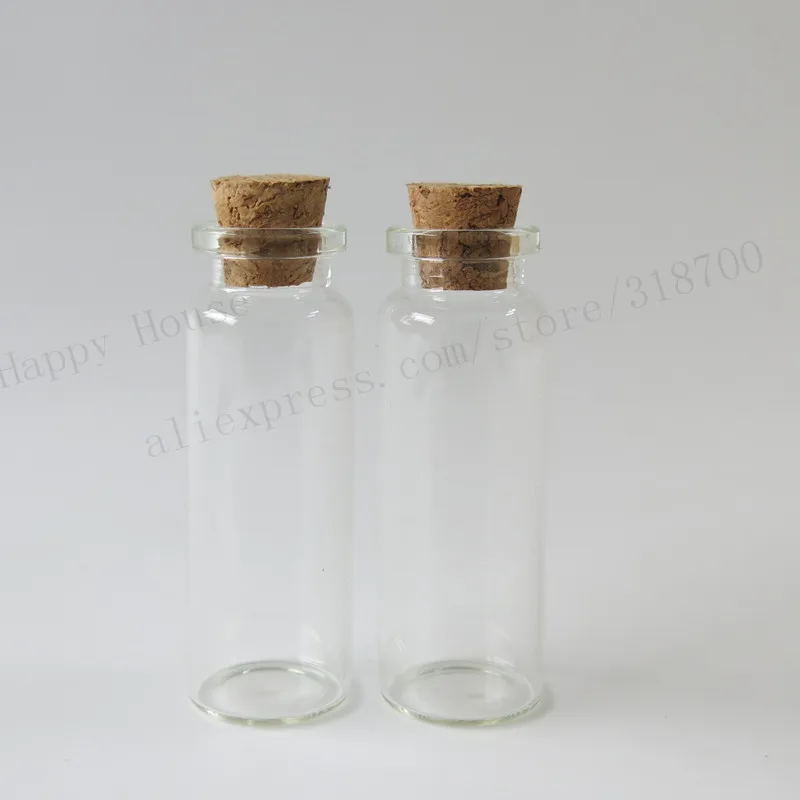 100pcs 15ml Glass Bottle With Corks Stopper Jars Clear  Glass Bottles Message Vials Ornament DIY Containers Wedding Decoration