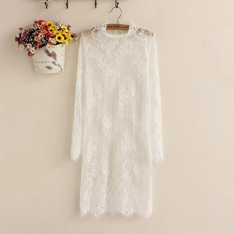 new 2017 spring designer womans dress black slim sexy Harajuku hollow out lace Fashion brand Lace Dress | Женская одежда