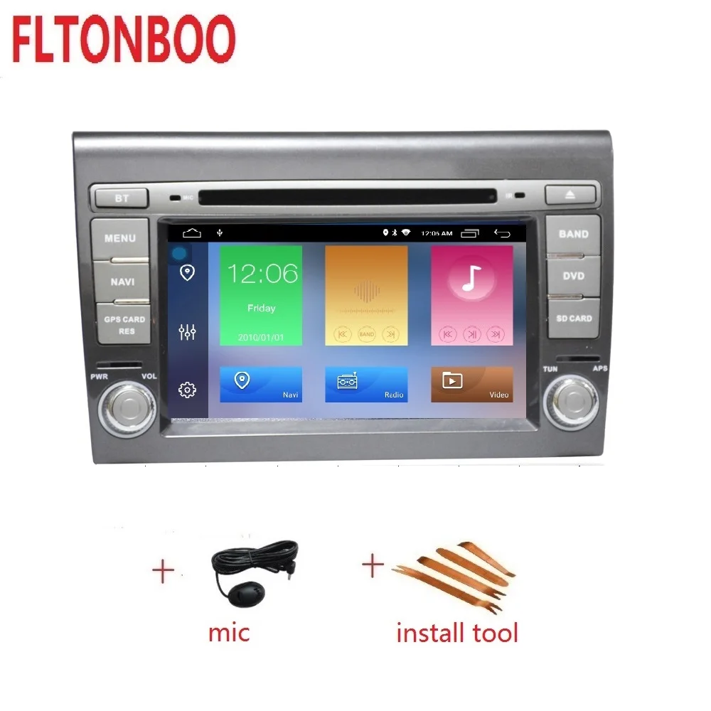 7 дюймов 2 din android 10 Автомобильный gps навигатор для fiat Bravo 2007 - 2011 радио wifi