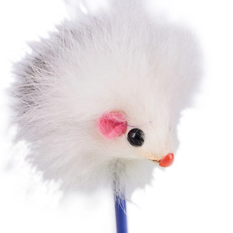 Интерактивные игрушки для кошек с цветными пером мыши котят тренировочные