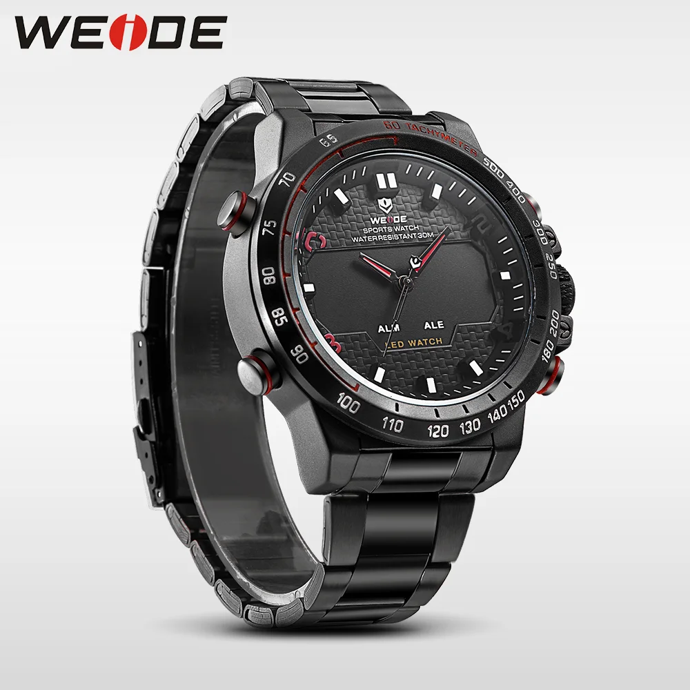 Мужские часы WEIDE из нержавеющей стали роскошные Брендовые спортивные