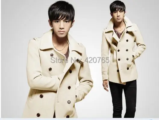 Мужские куртки осенне-зимняя одежда новая Корейская мужская шерстяная куртка