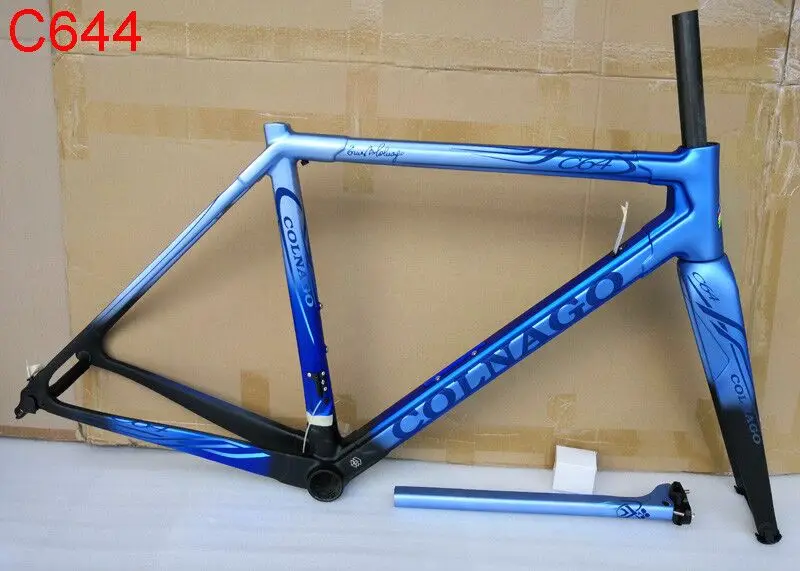 Последний черный Colnago C64 карбоновые шоссейные рамы с труба из углеродистого волокна 3K матово-глянцевая 48 см 50 см 52 см 54 см 56 см 8 видов цветов на выбор