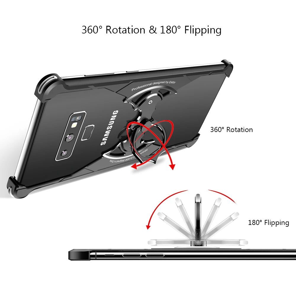 OATSBAS, металлический чехол в форме летучей мыши для samsung Galaxy Note 9, чехол, 360 градусов, полная защита, задняя крышка для samsung Galaxy Note 9