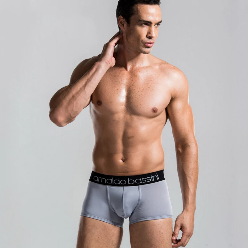 AB Gray 16 цветов, мужское нижнее белье, Cueca, пикантные мужские трусы, удобные, дышащие, мужские боксеры, высокое качество, модальные шорты, мужские боксеры - Цвет: AB Gray