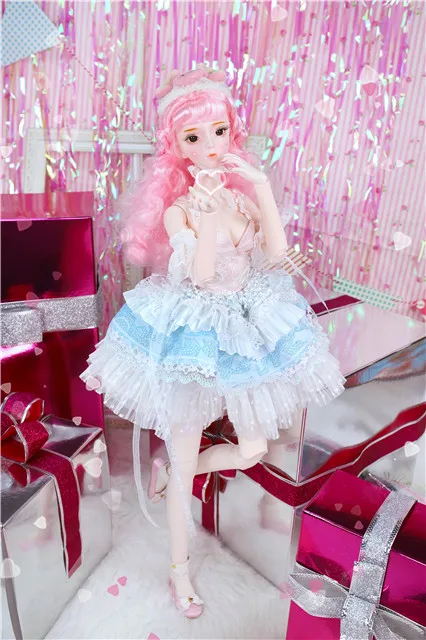 c Dream Fairy 1/3 bjd кукла 62 см свинка девочка кукла с наряд обувь, AI YoSD MSD SD комплект игрушка подарок для ребенка DC лати - Цвет: c