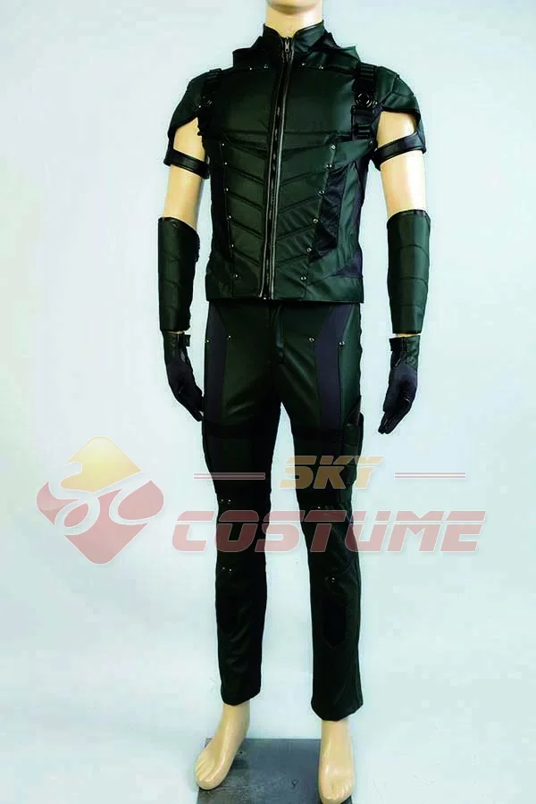Стрела сезон 4 Косплэй костюм супергероя Oliver Queen кожаная форма полный комплект