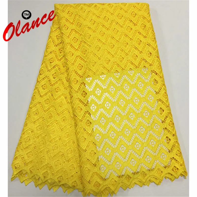 Latest design free shipping Orange Cupion lace PW131 Factory price Nigerian 5 yards royal blue Guipure | Дом и сад