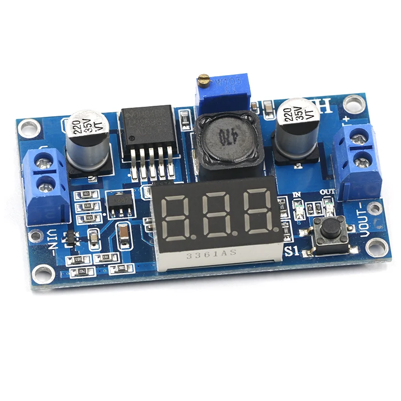 Step понижающий модуль LM2596 DC/DC 4 0 ~ 40V до 1 25 37 V Регулируемый регулятор напряжения с