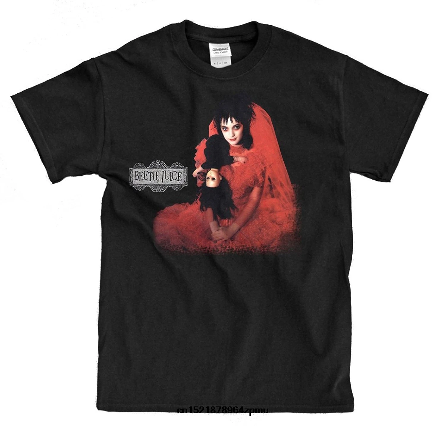 Мужская футболка Черная Beetlejuice Lydia Deetz дешевая модная забавная новинка для женщин