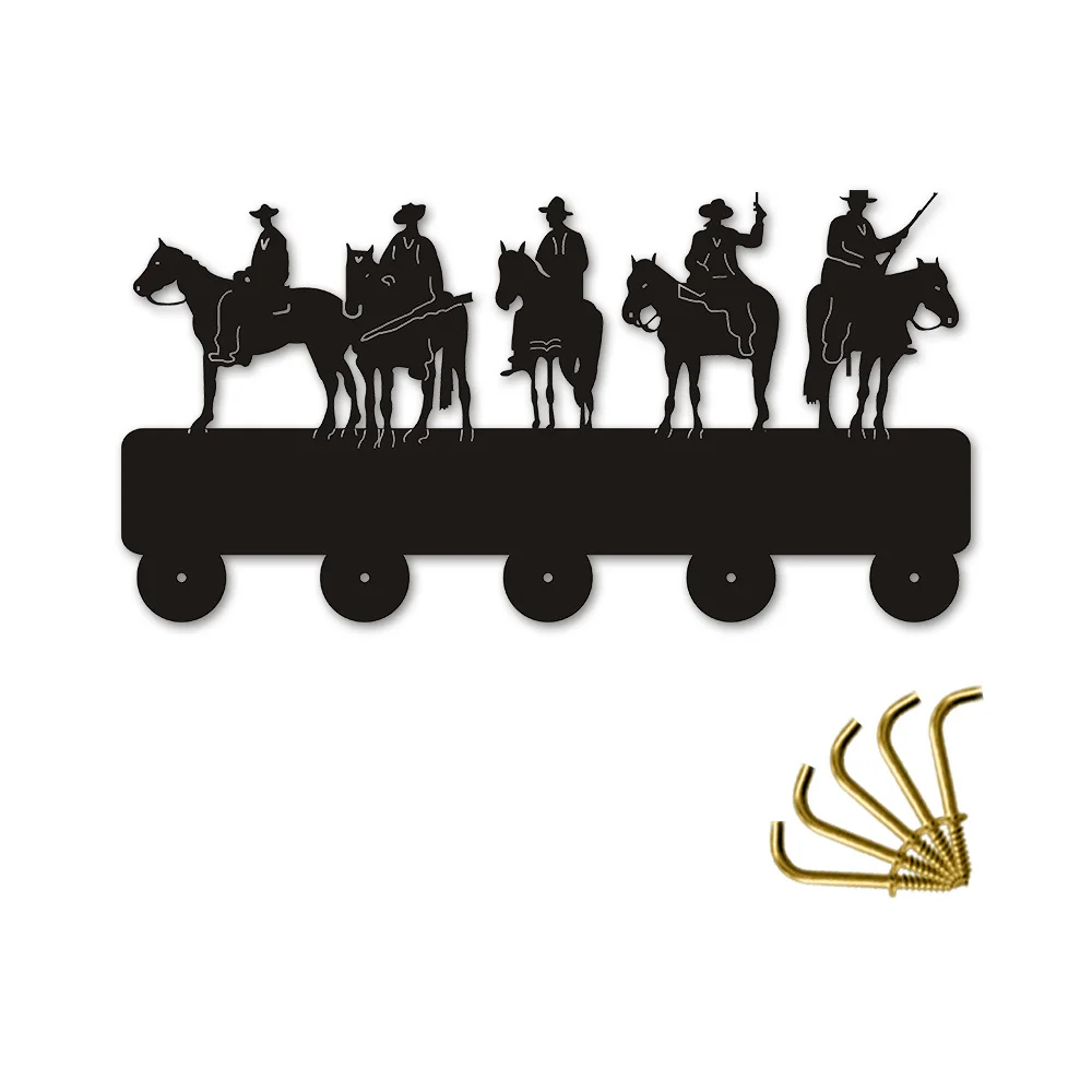 1 шт 5 плохих парней ковбои вешалка сельской местности Западная Цитата лошадь