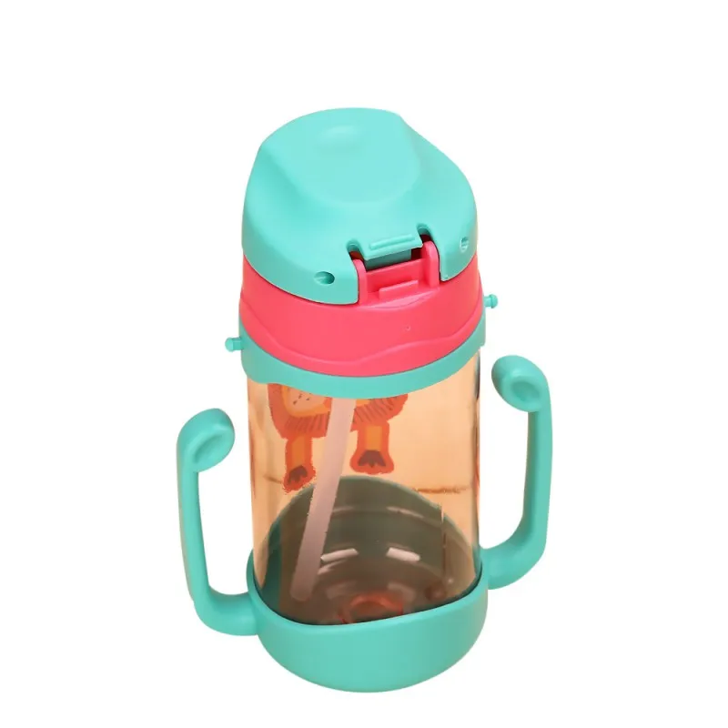 Чашки для детей с изображением Льва 400 мл Детские Обучающие чашки ручкой бутылки